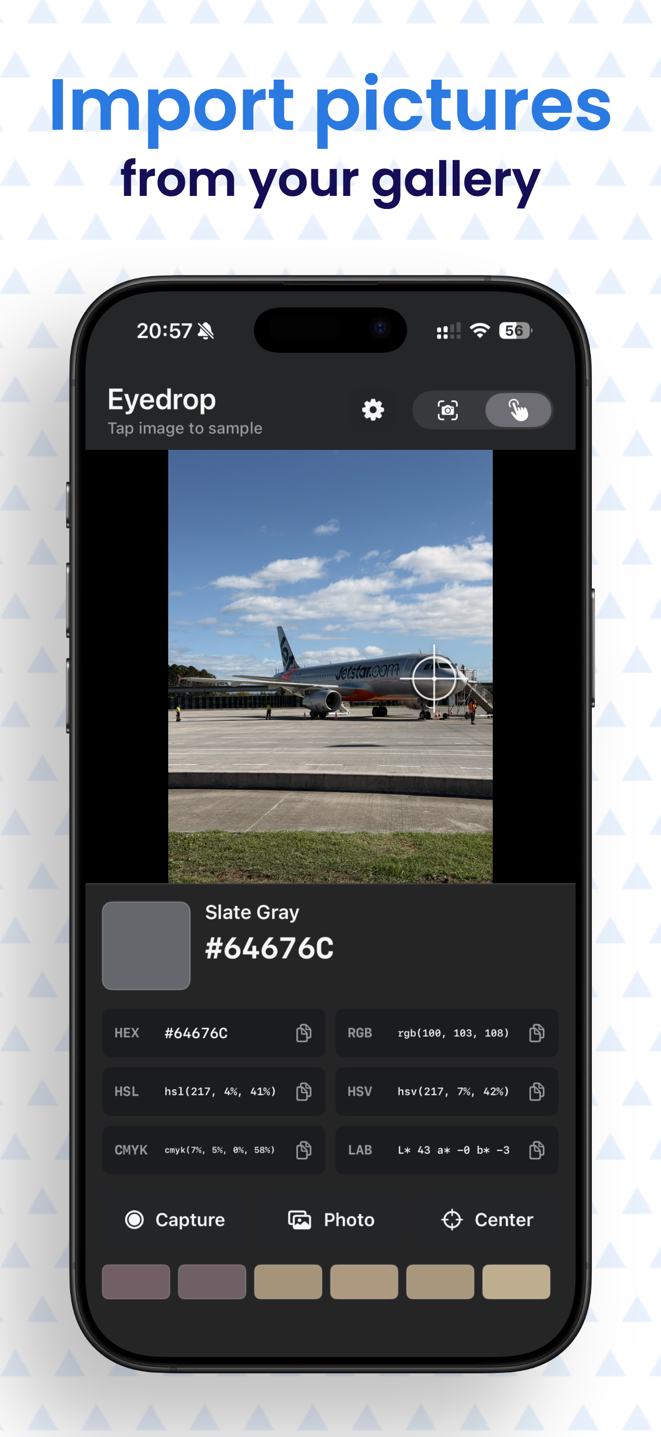 ColorPicker saved color palette